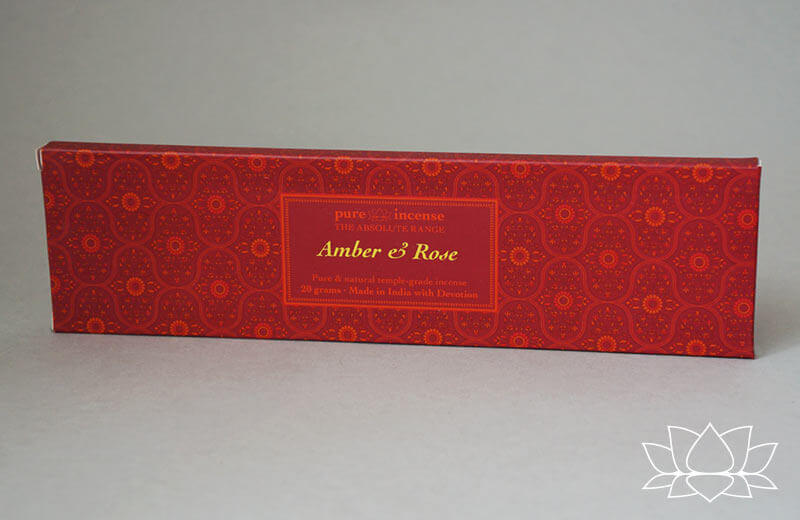 absolute amber rose incense 20gm box