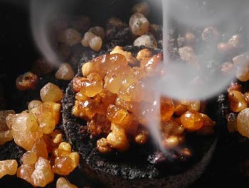 frankincense burning